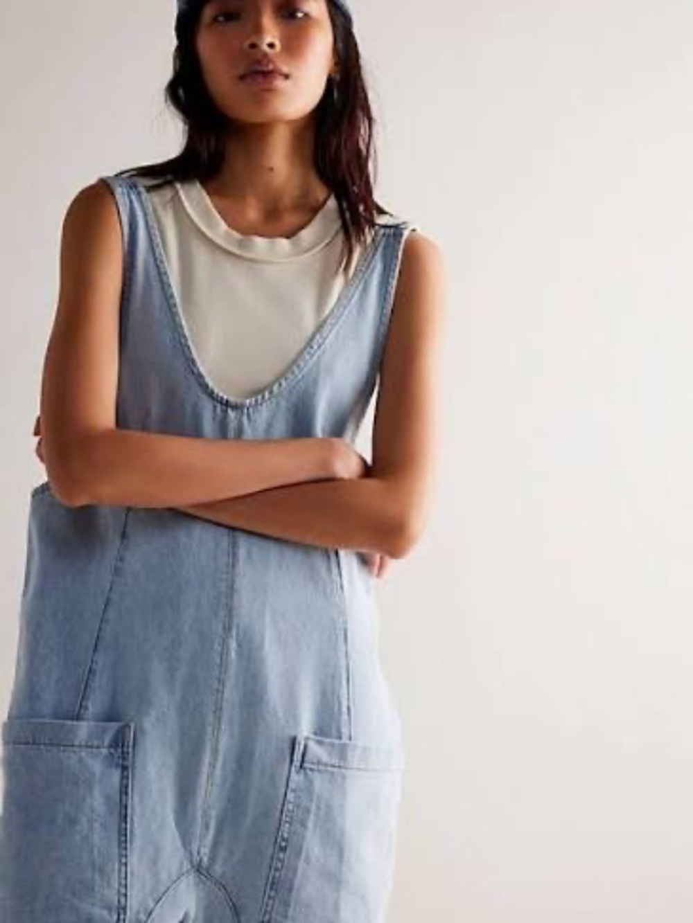 We The Free High Roller Denim Jumpsuit
